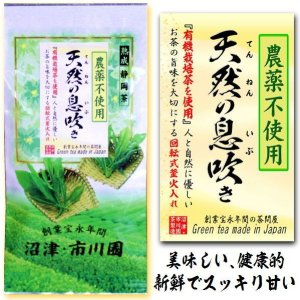 画像2: 有機栽培茶使用の茶  「天然の息吹き」 100g×15袋セット 宅配便送料無料  静岡茶 農薬不使用の茶