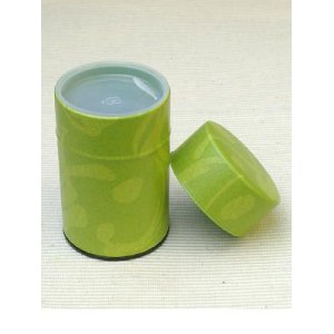 画像2: 茶筒 お茶を入れる缶 印刷缶 100g「春夏秋冬」緑 茶缶
