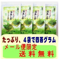 掛川 深蒸し茶 掛川茶 深蒸し煎茶 静岡茶 「掛川産 深蒸し茶 お徳用」100g×4袋 メール便配送 送料無料 代引不可  緑茶、日本茶