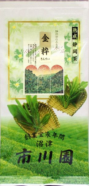 緑茶、日本茶 静岡県産やぶきた 高級 特撰ランク ブレンドやや深蒸し煎茶 「金粋」 100g×1袋 静岡茶 煎茶 茶葉タイプ